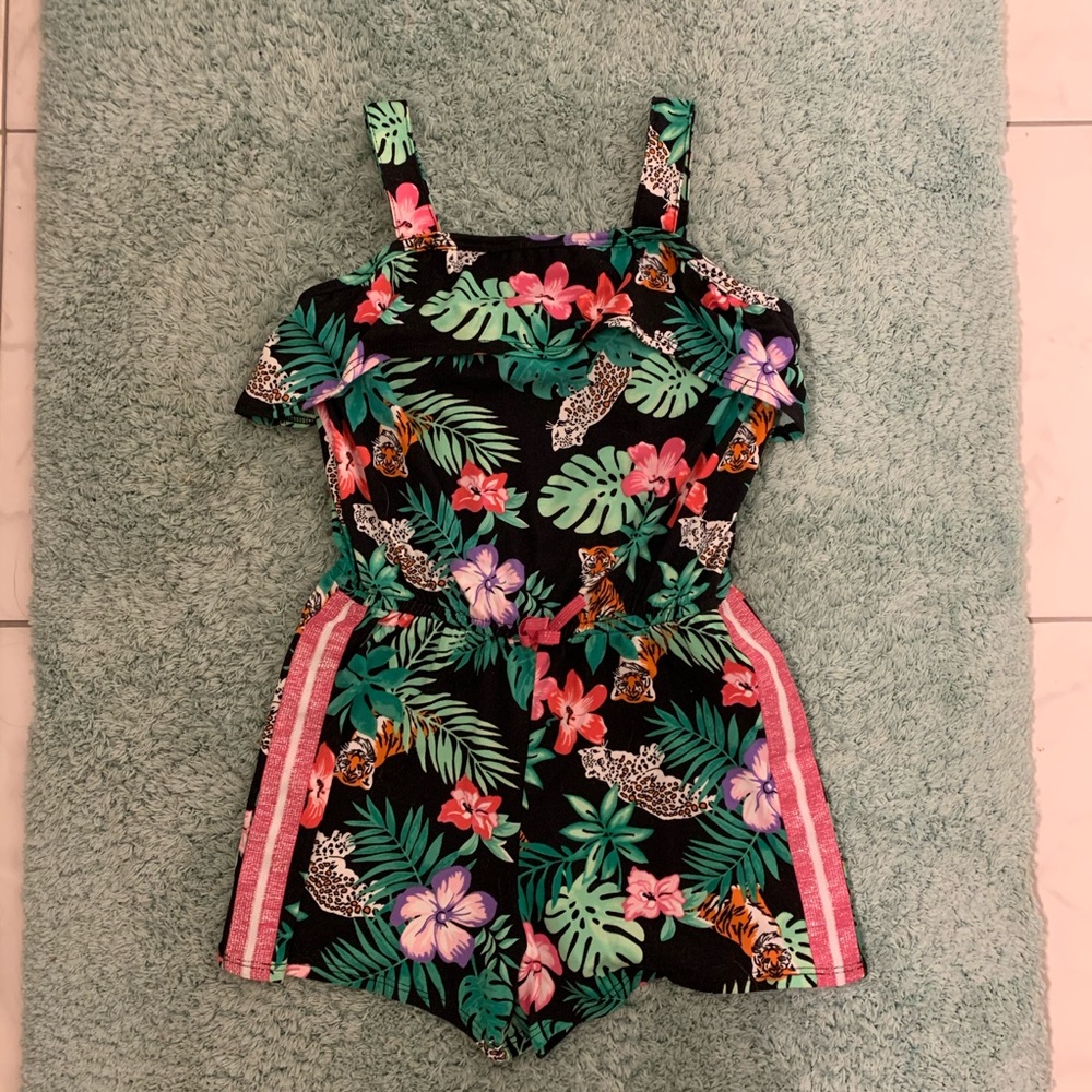 Girls tropical pattern romper 🌺